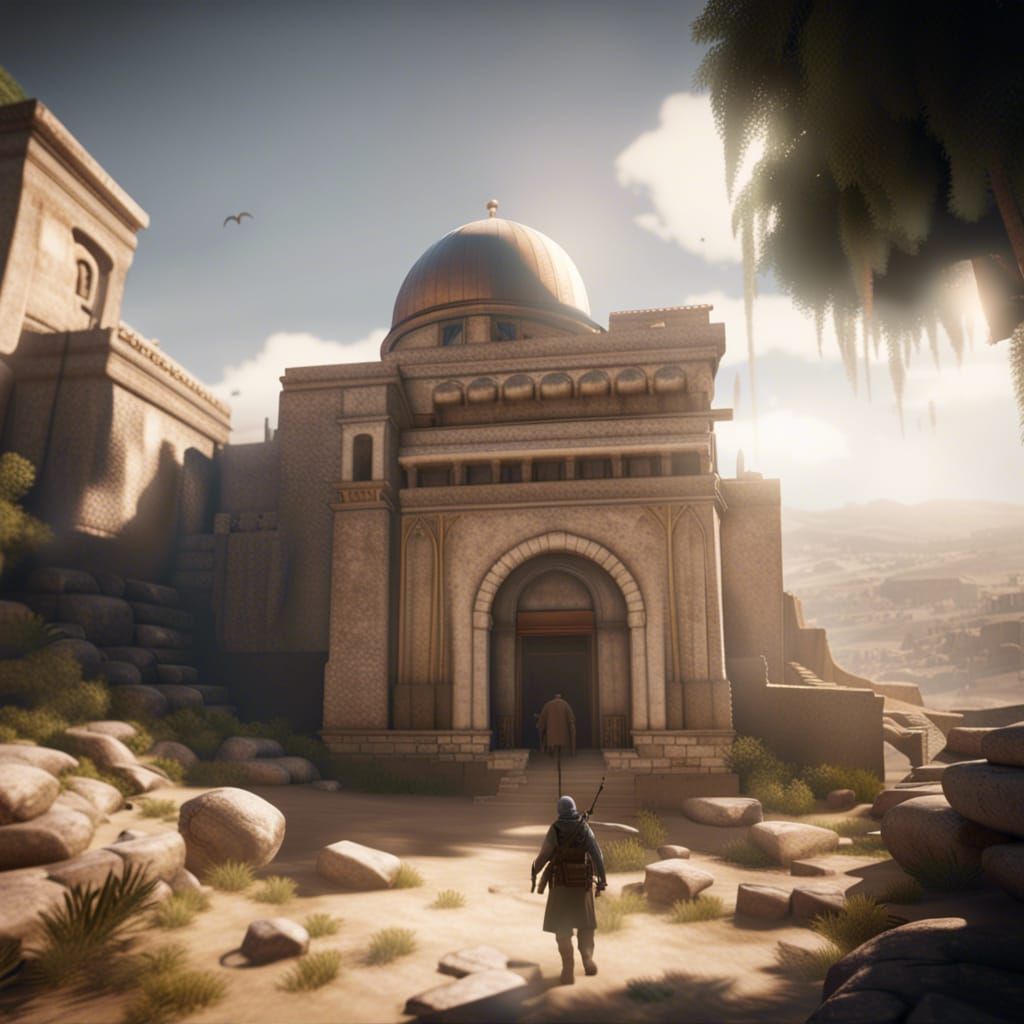 Palestine in 3D Game Cinematic Style