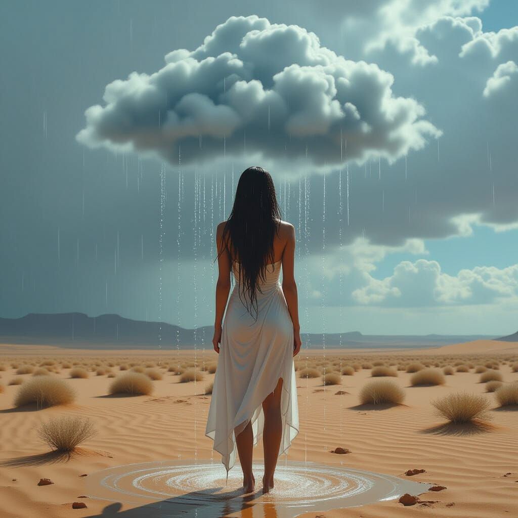 Rain in the desert