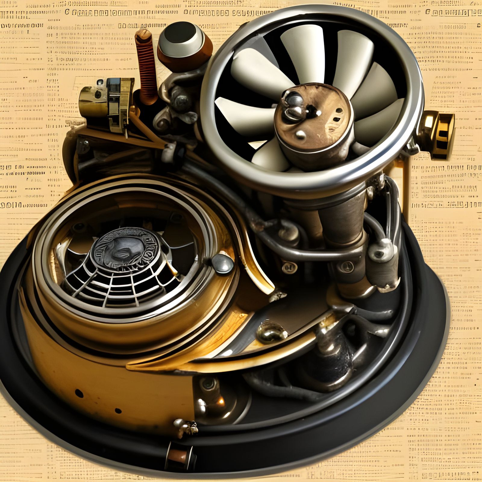 Steampunk Smoke Detector Engine
