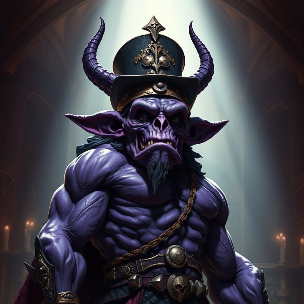 Purple Goblin King in Sistine Chapel Style