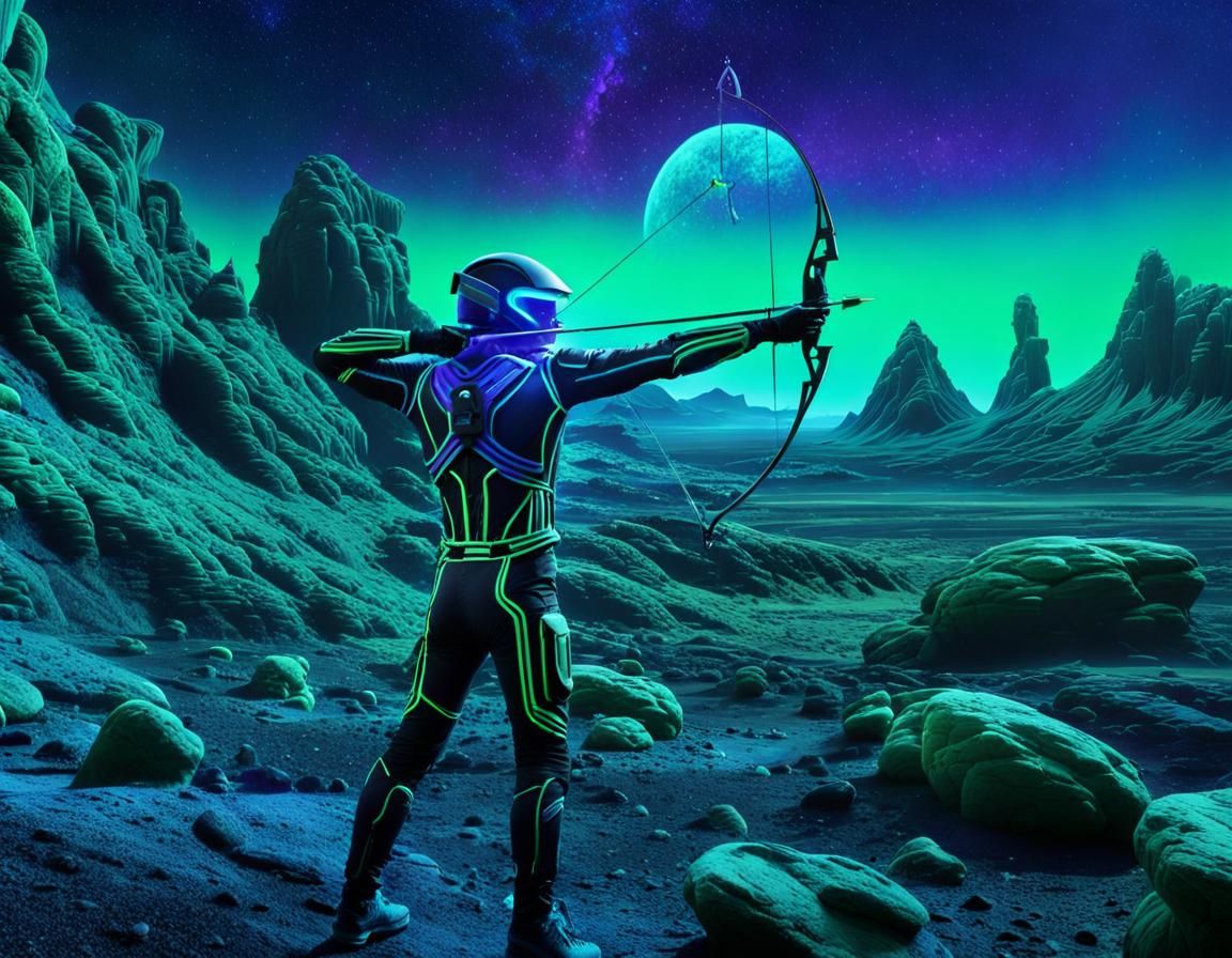 Astronaut Archer on Neon Alien World