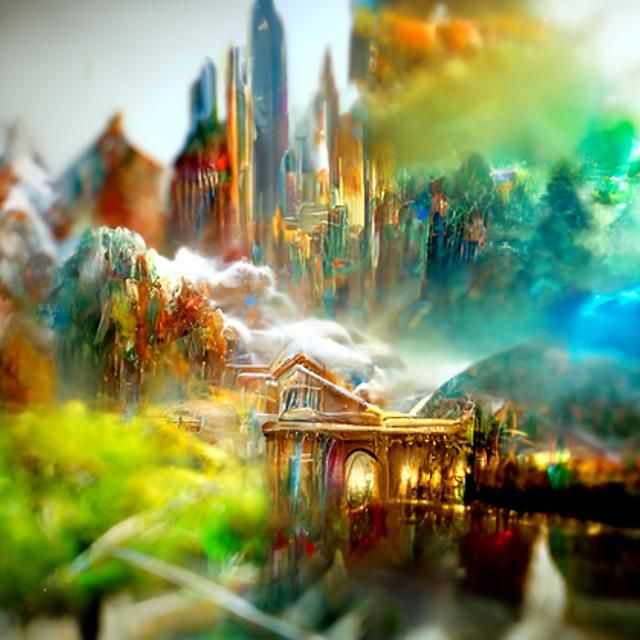 Epic Film Set in Digital Matte Painting Style