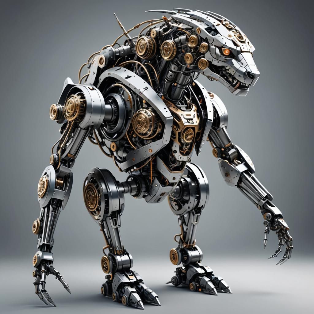 Futuristic Robotic Animal with Mechanical Technology