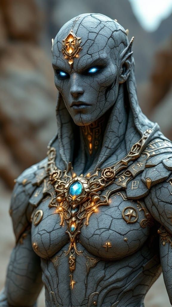 Majestic Stone Guardian of Ancient Wisdom