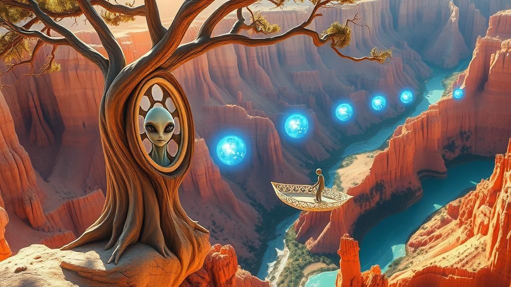 Alien in Bryce Canyon: Magic Surrealism Landscape