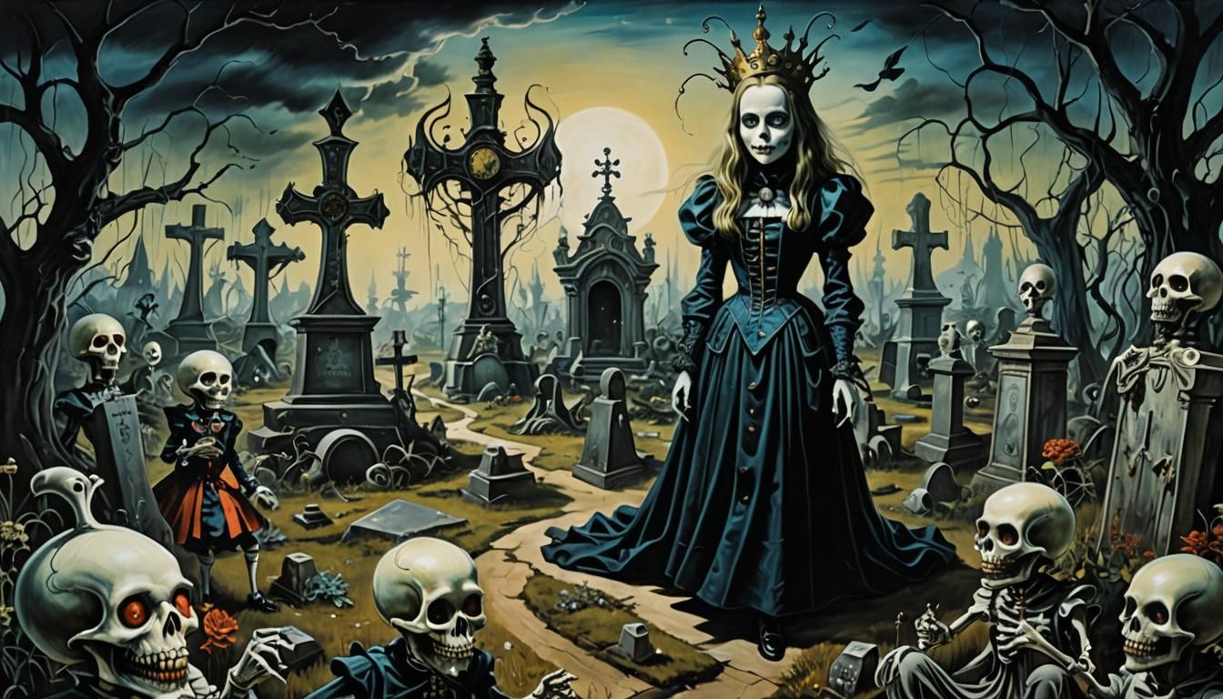 "Freaky Alice queen in sinister Weirland"