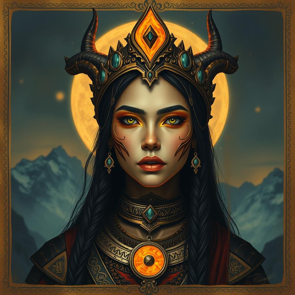 Bewitched Norn Queen Portrait at Golden Hour