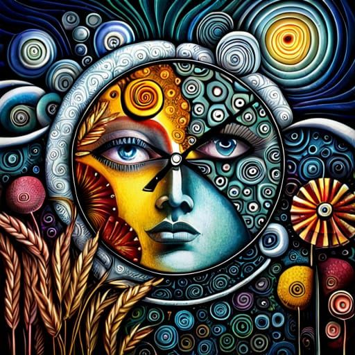 Crazy Flowers: Mixed Media Digital Art