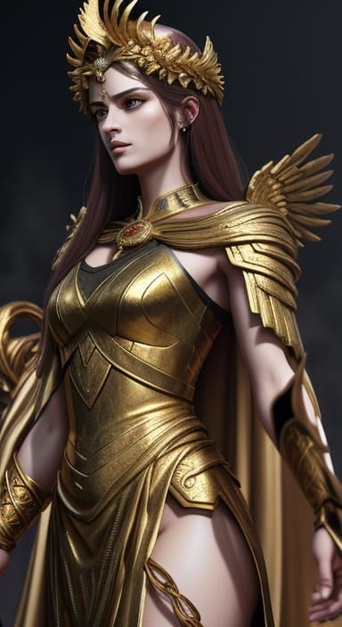 Nemesis Goddess of Retribution: Oil Painting