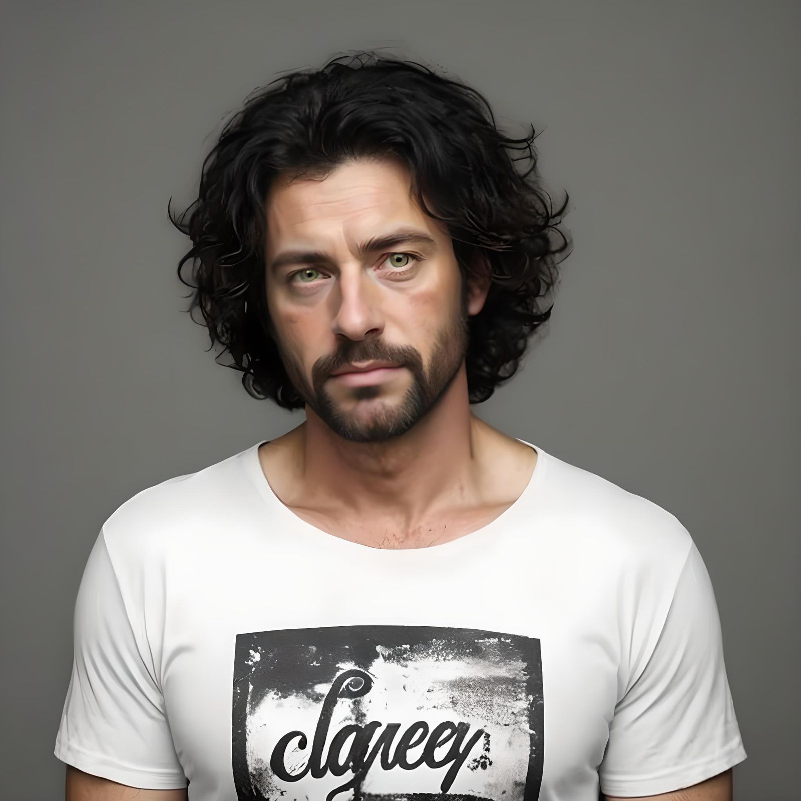 Portrait of a Shy Cajun Man with Curly Hair