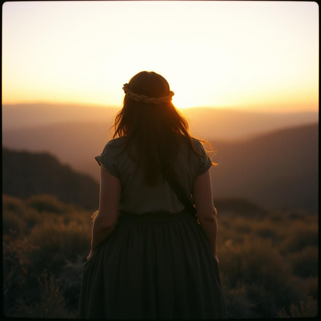 Friends in Earth Tones at Dusk: Cinematic Film Still