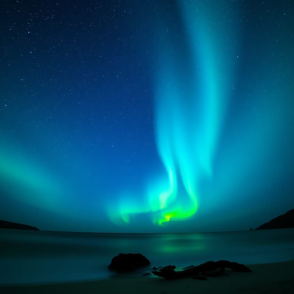 Fluorescent Sea Under the Milky Way