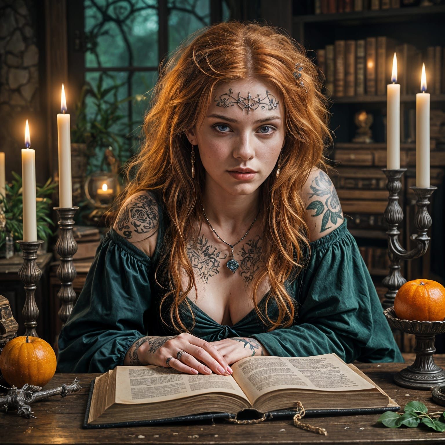 Mystical Young Witch in Intimate Portrait