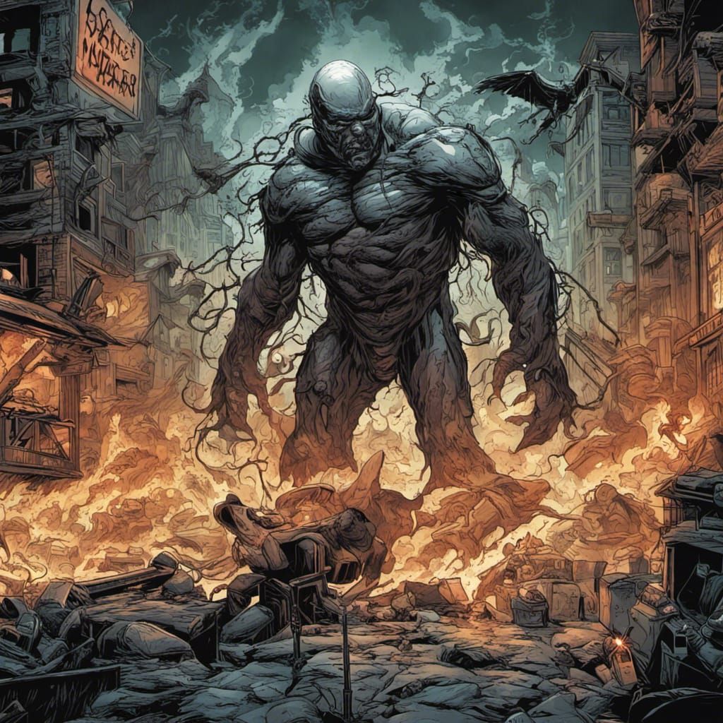 Nightmarish Comic Book Art Illustration