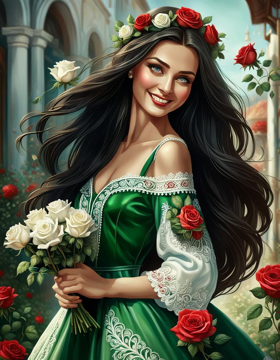 Bulgarian Woman Celebrates Mother's Day as Digital Art