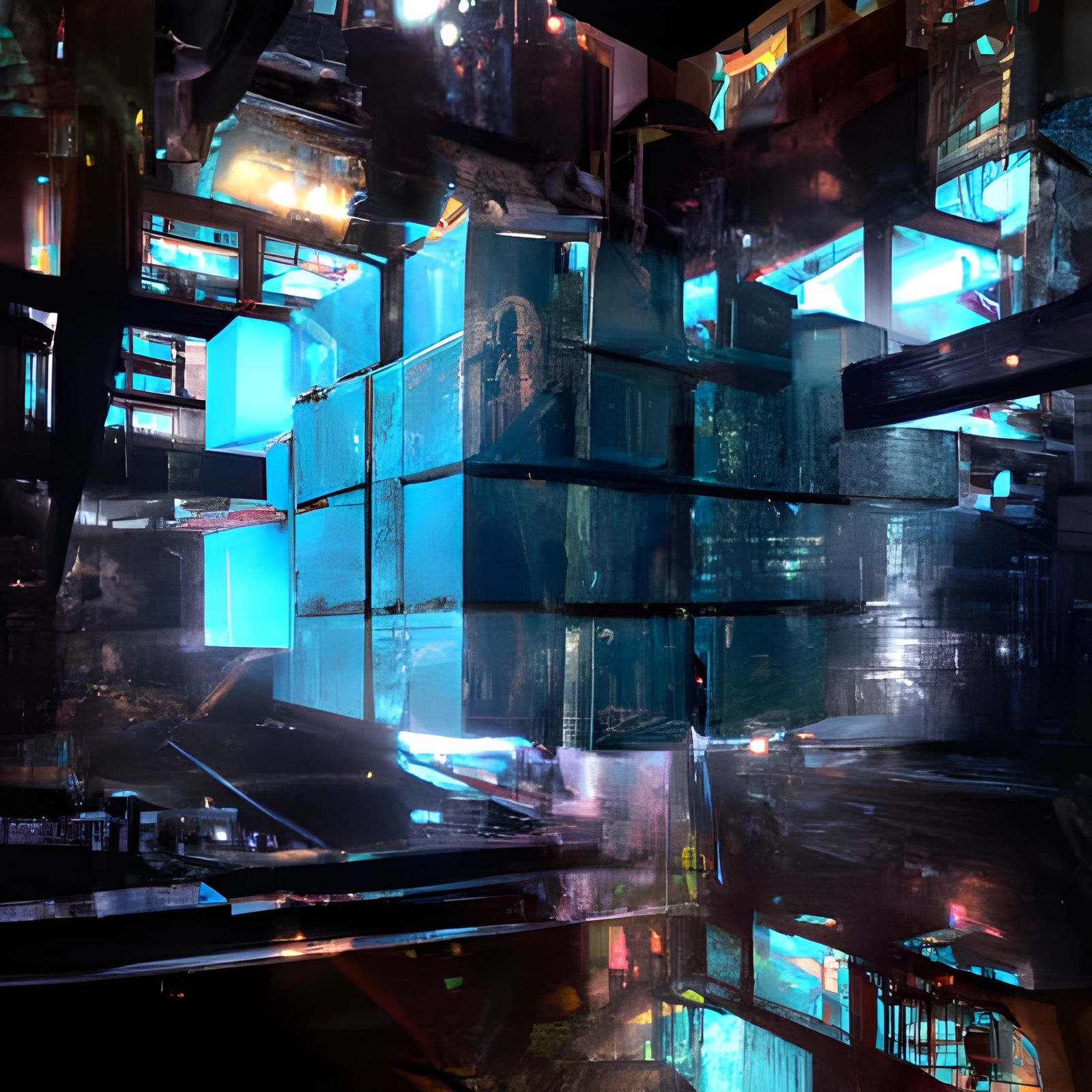 Stunning 3D Tesseract Hypercube Digital Art