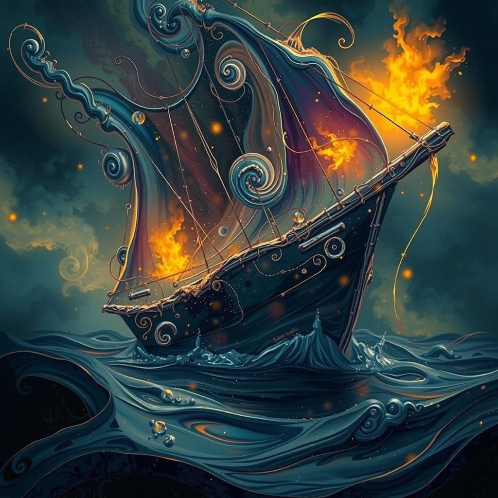 Iridescent Tendrils of Memory: Abstract Expressionism with B...