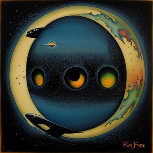 Doodle surrealism Kelly Freas