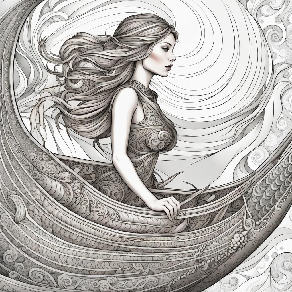 Viking Ship Ride: Abstract Fractal Art