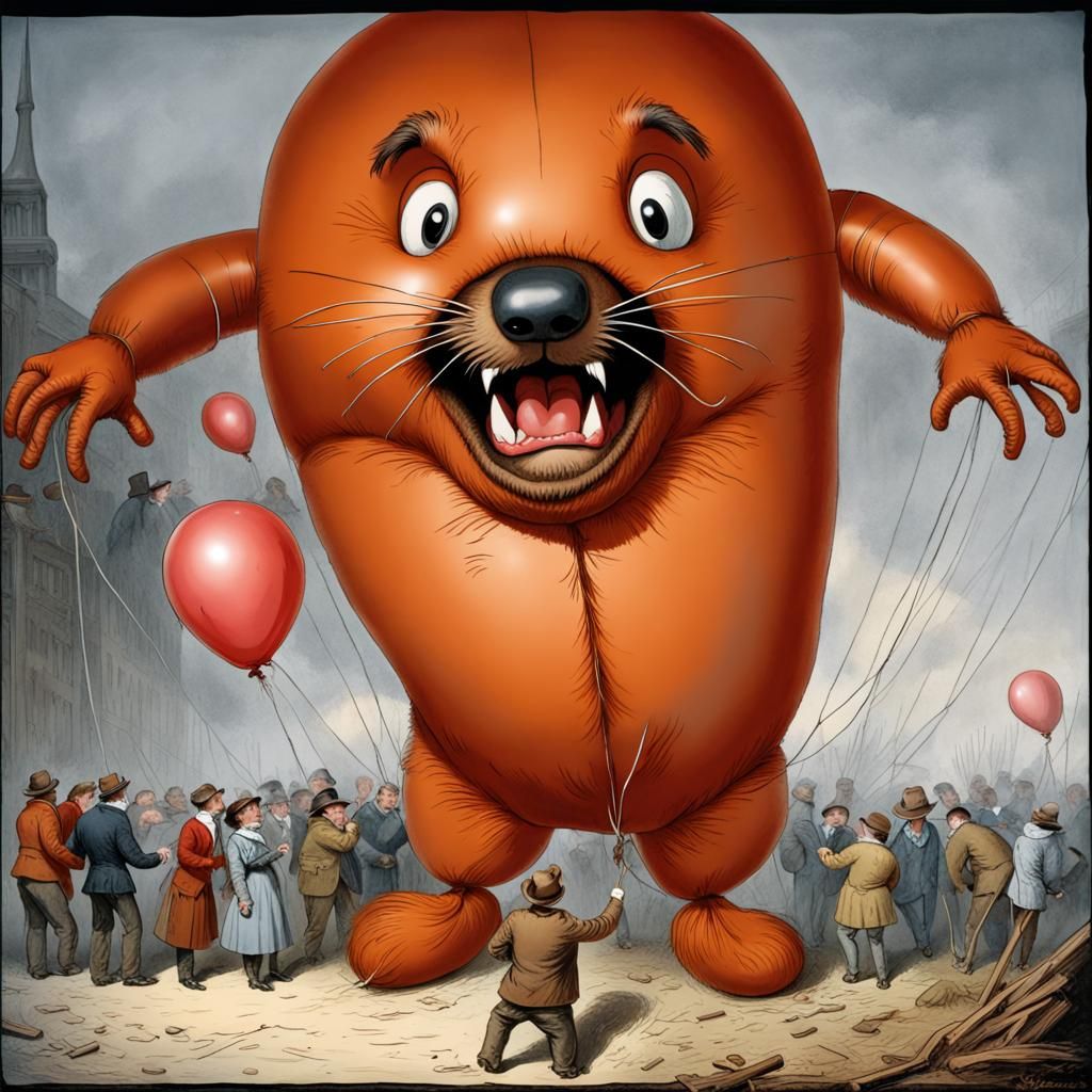 Inflatable Beaver Balloon Getting All Crazy II