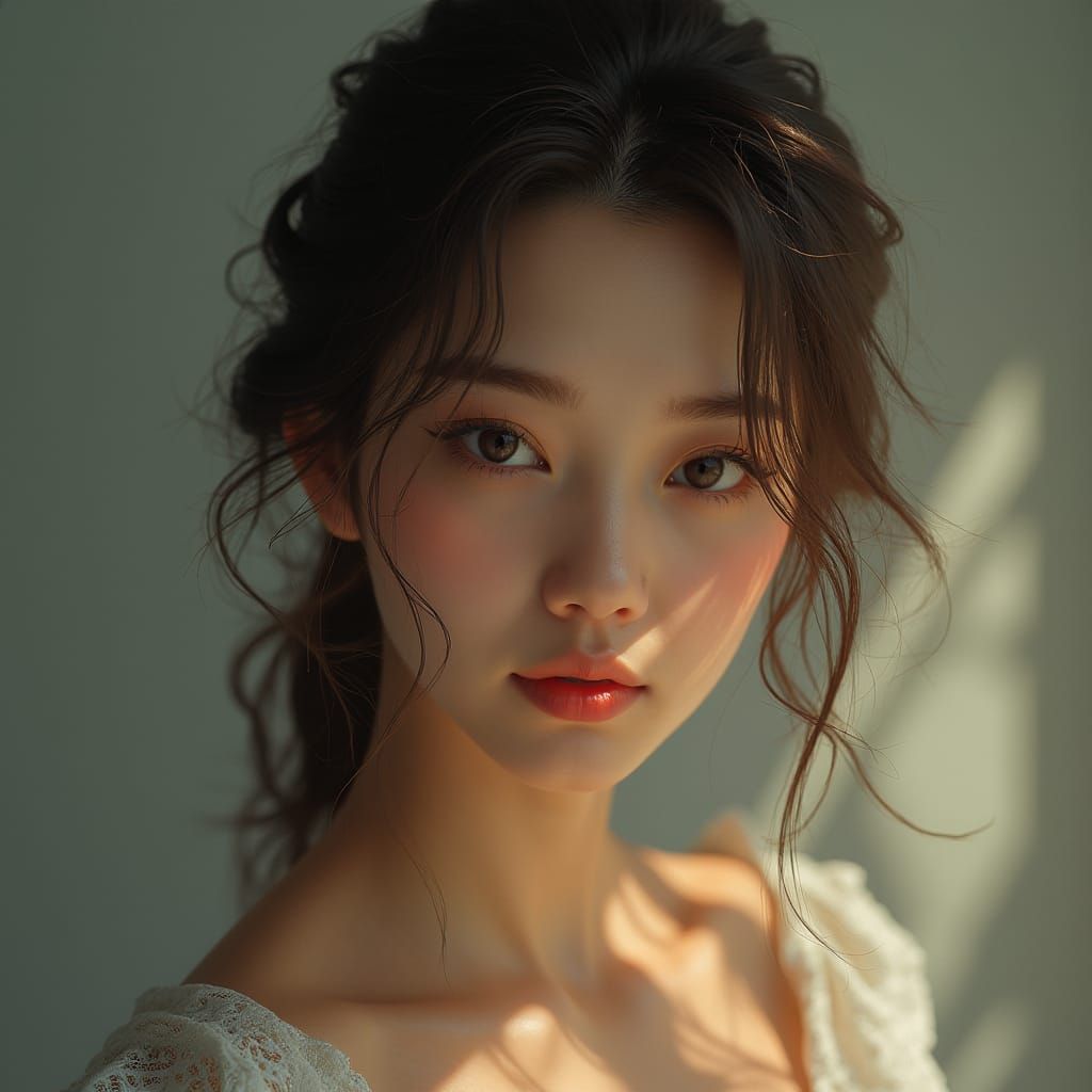 Serene Woman Portrait in Soft Natural Light