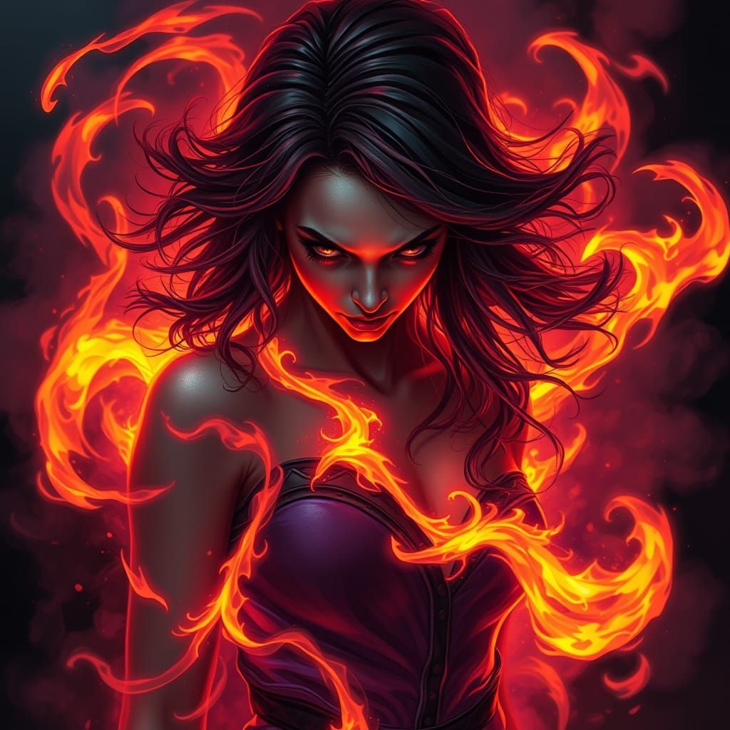 Futuristic Goddess of Inner Flame