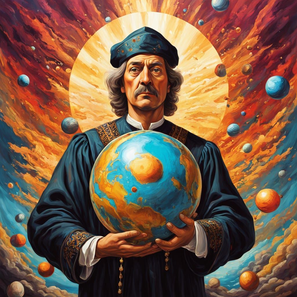 Surrealist Masterpiece: Frustrated Columbus Holds a Melting ...