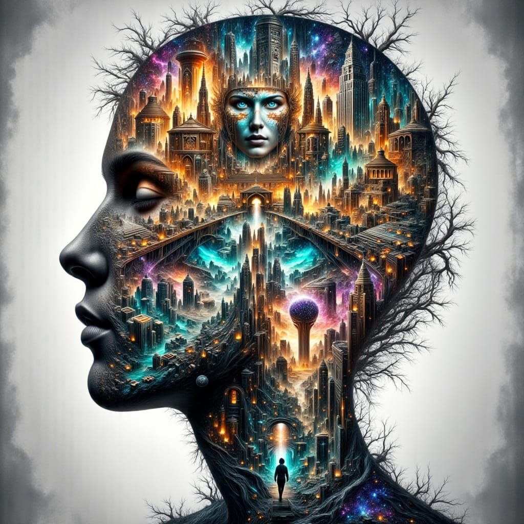 Abstract Surreal Depiction of Emotional Pain