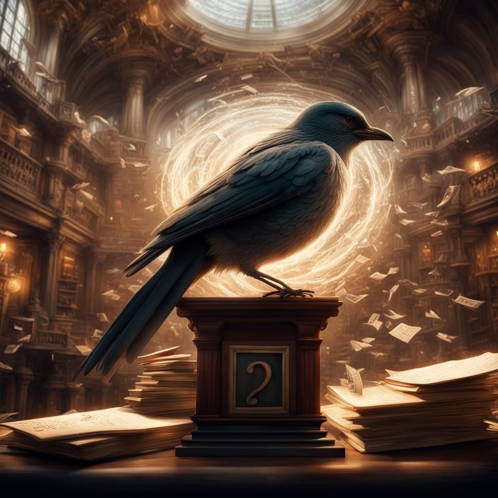 Magical Bird Delivering Letters with Soft Lighting
