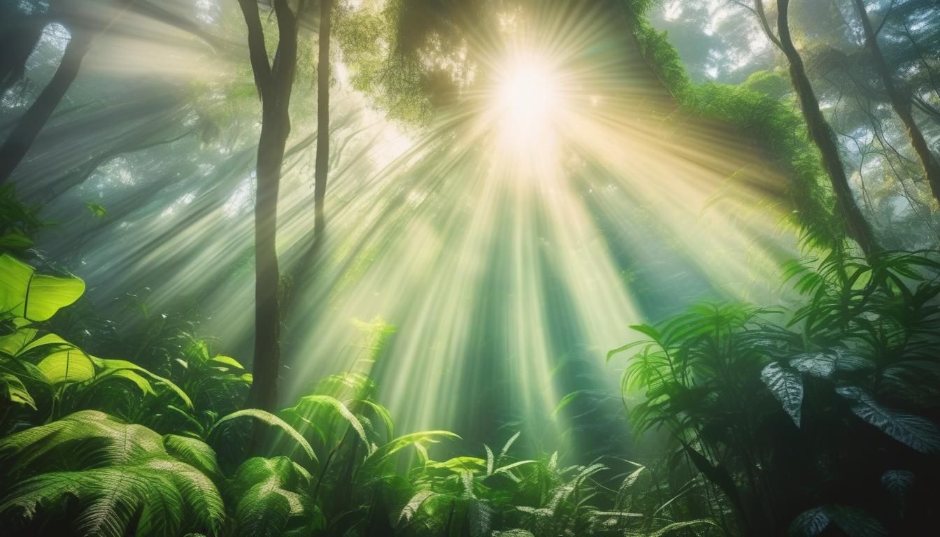Misty Rainforest: Divine Sunshine and Soft Focus