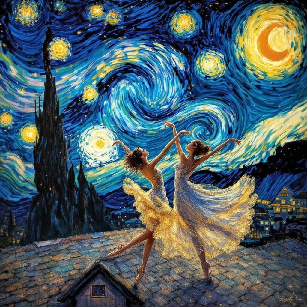 Celestial Ballet: A Starry Night Inspired Dance