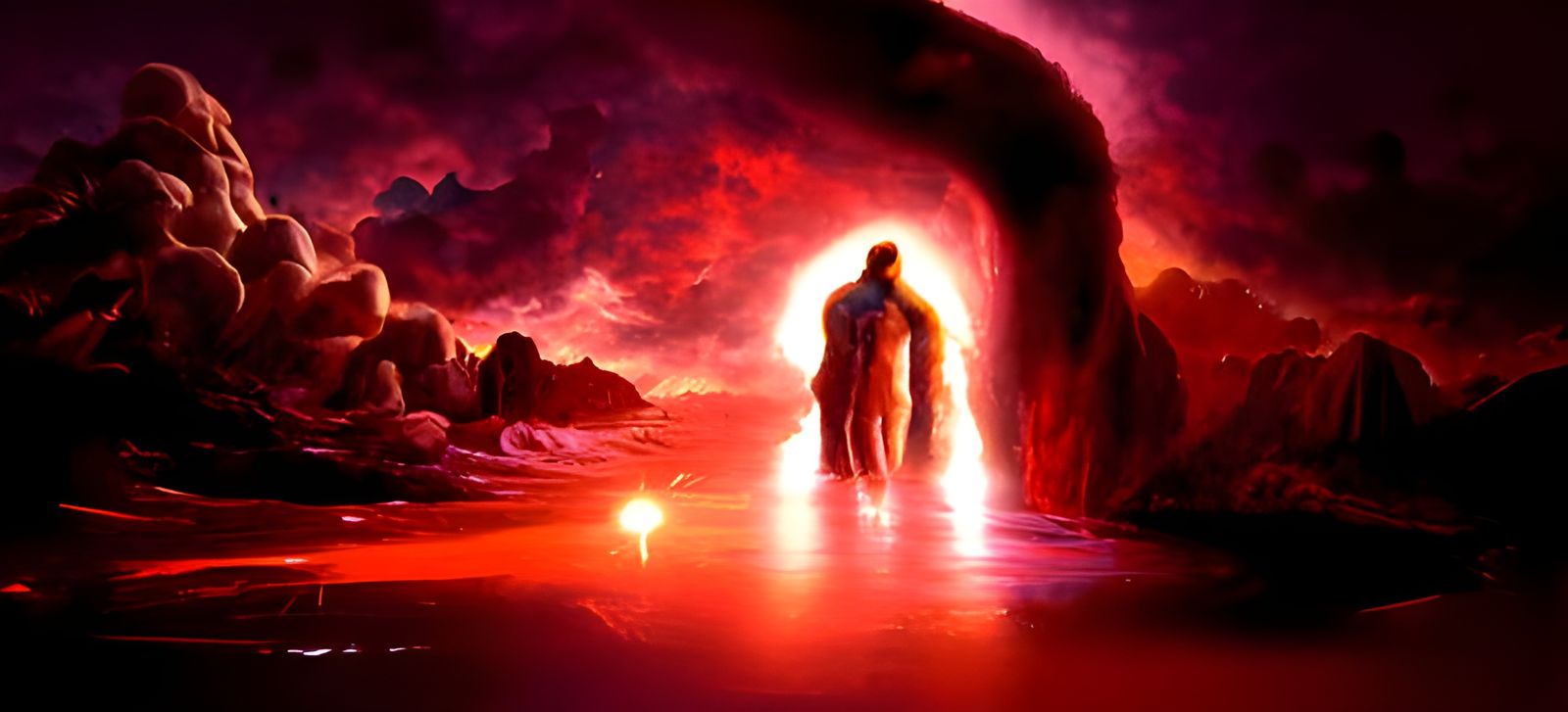 Ethereal Cosmic Landscape in a Surreal Style