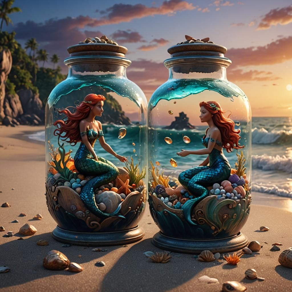 Mermaids in a Bottle: Fantasy Concept Art