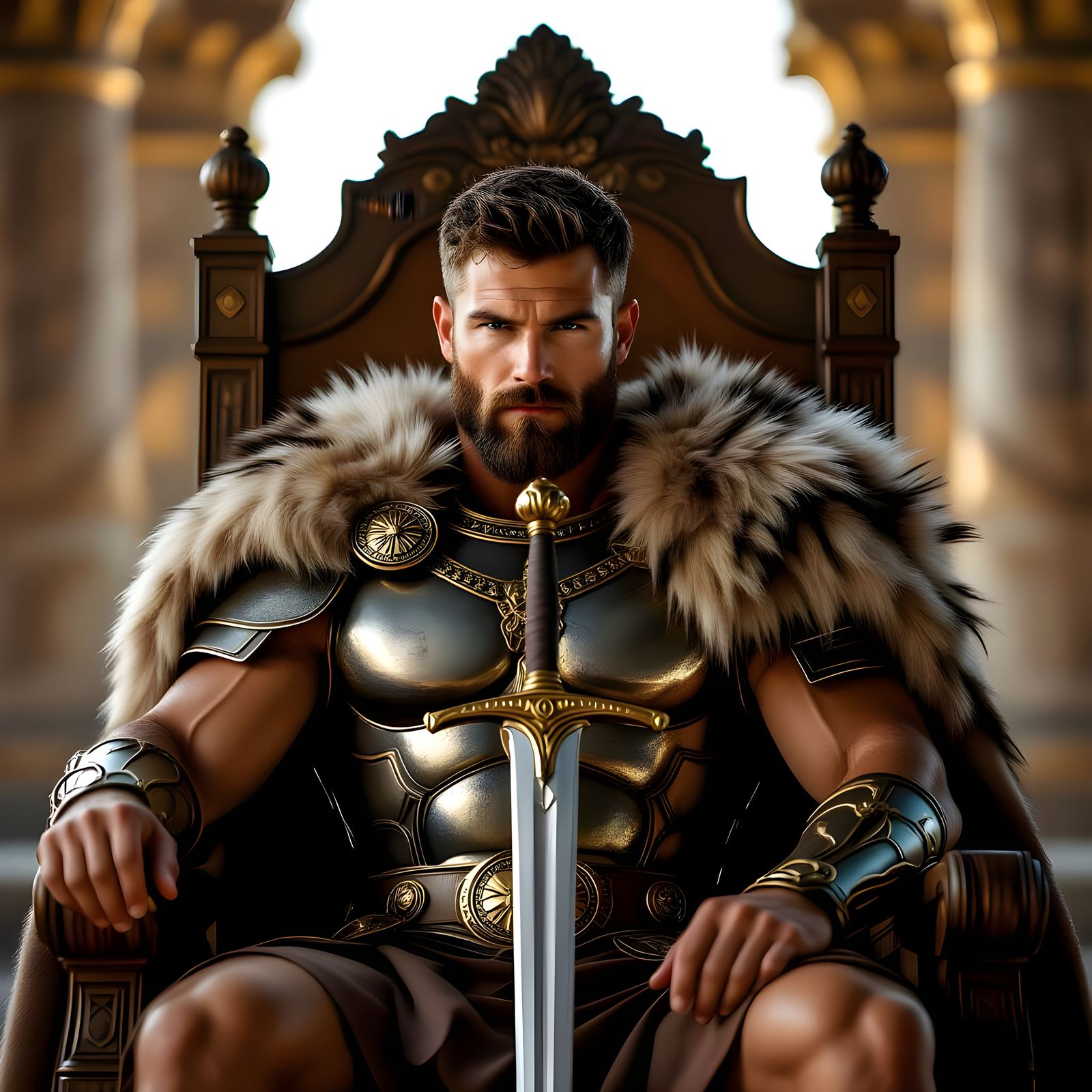 Hercules Ascends the Throne in Professional Portrait