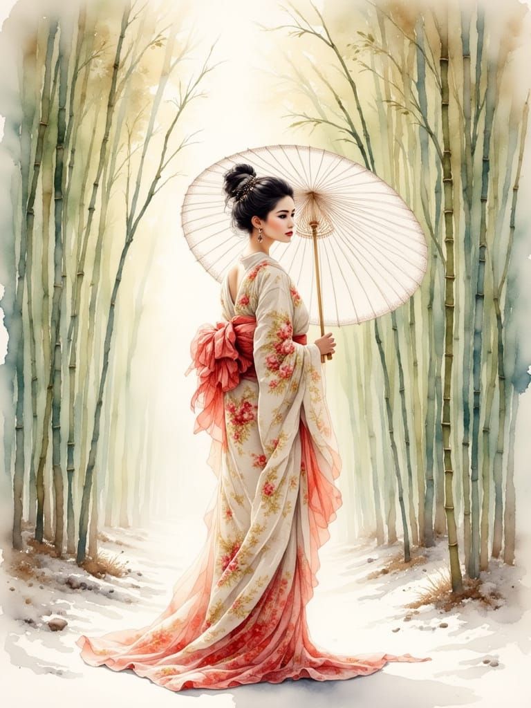 Geisha in the Forest