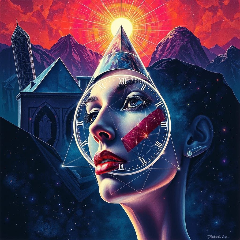 geoglyph  portrait time surrealism synchromism