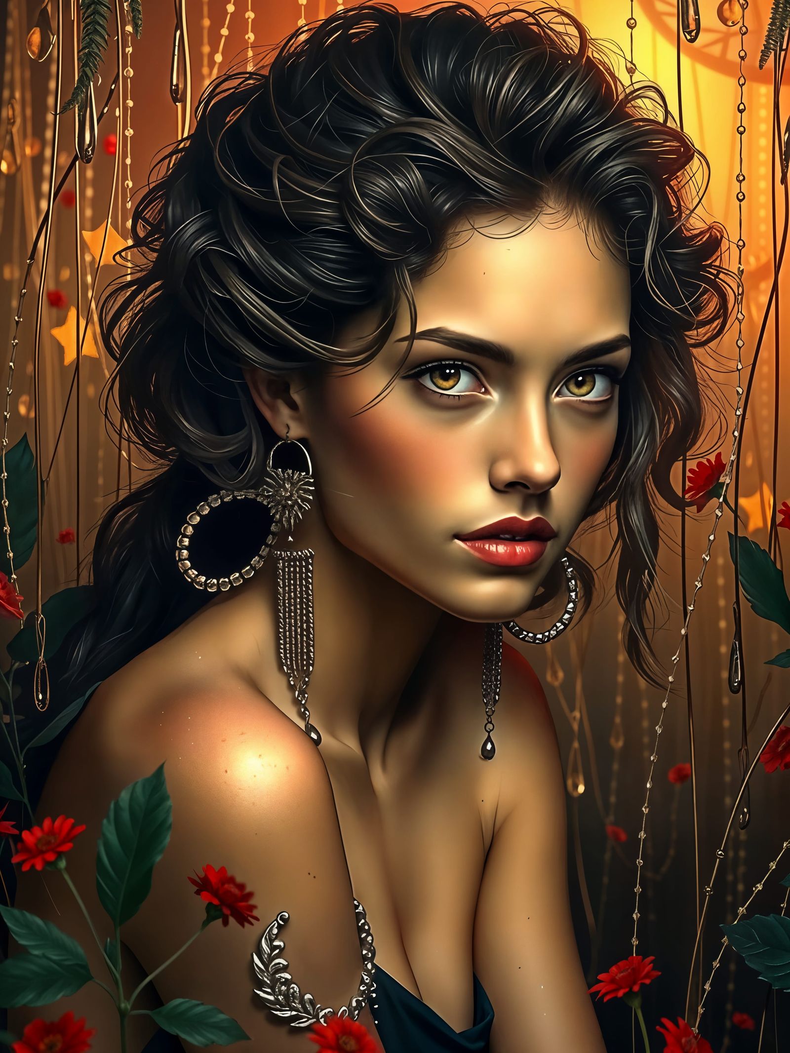 Hyperrealistic Scene in Warm, Golden Light