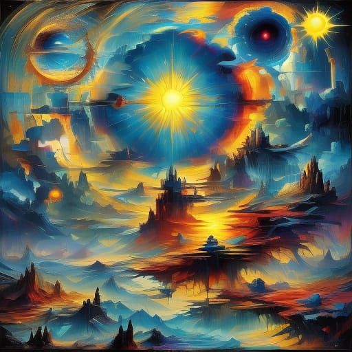 Vibrant Abstractions in Glitch Art