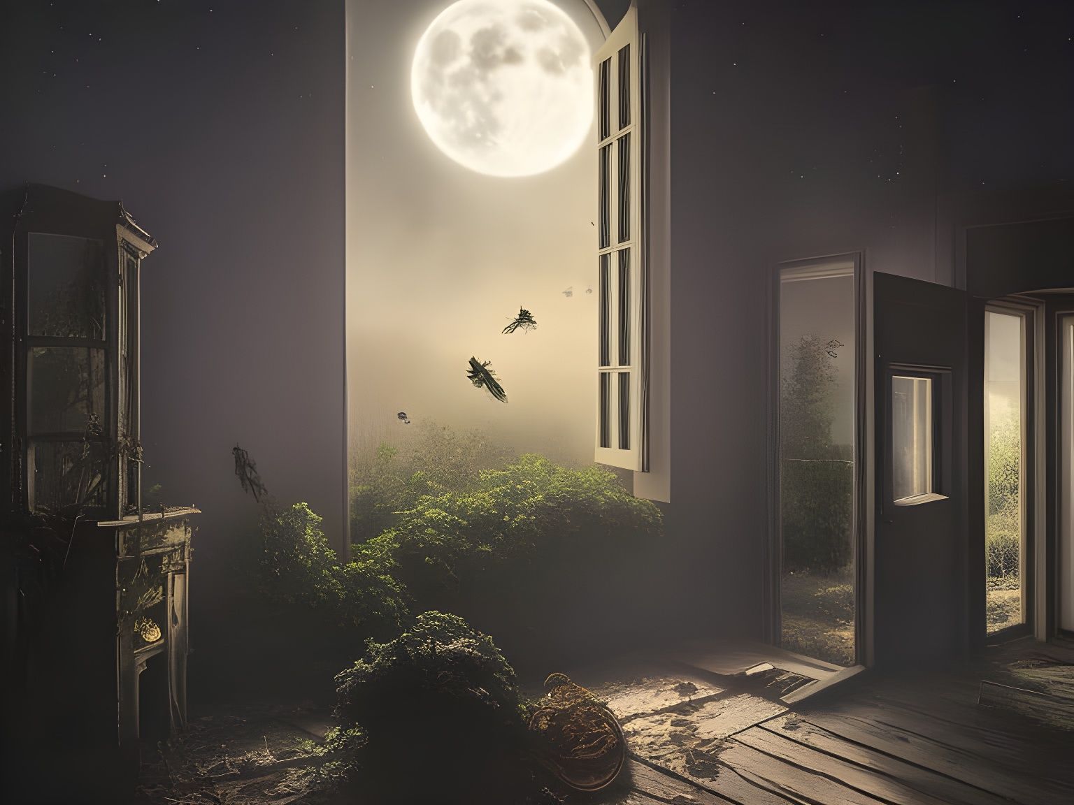 Open Window to Moonlit World: Magical Realism
