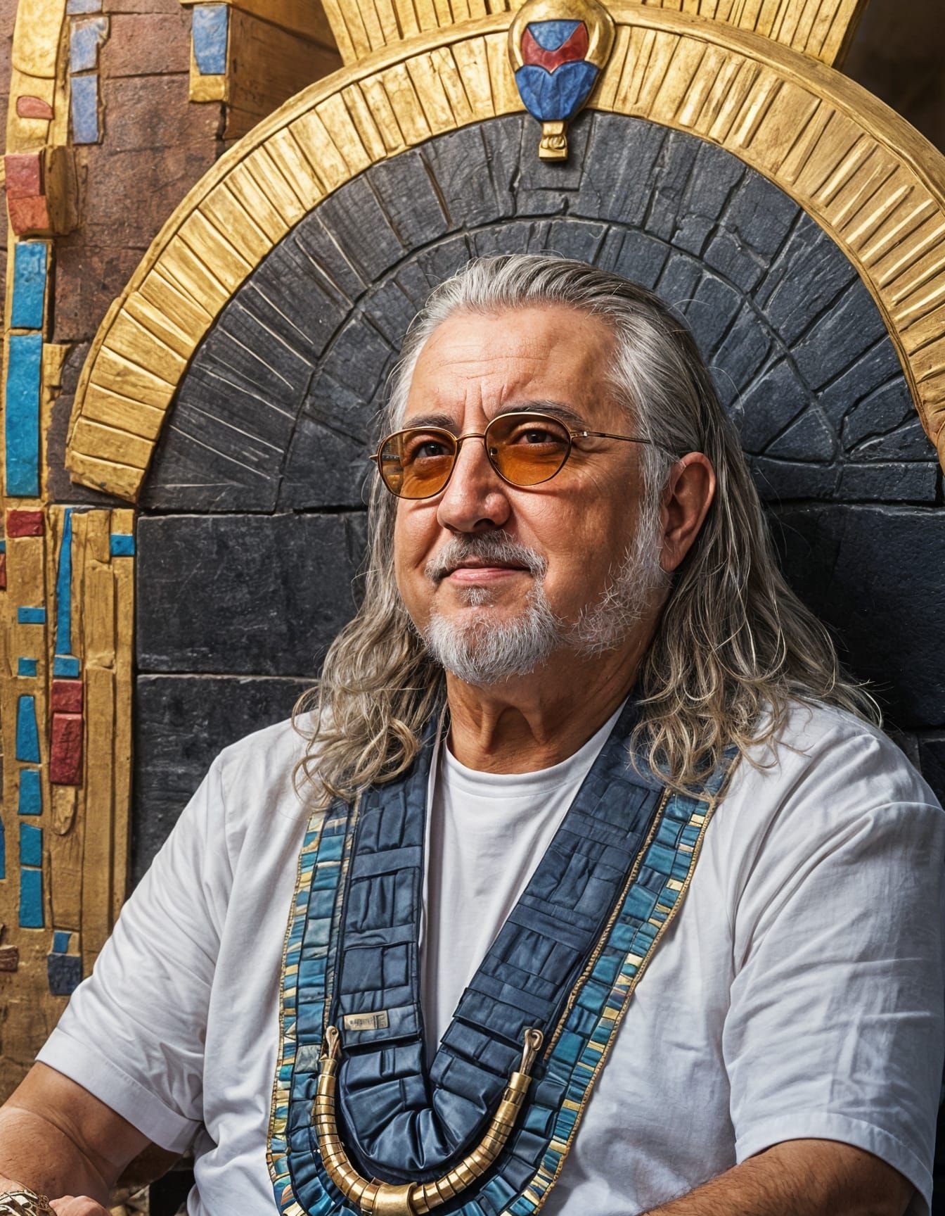 Pharaoh Portrait in Art Nouveau Style