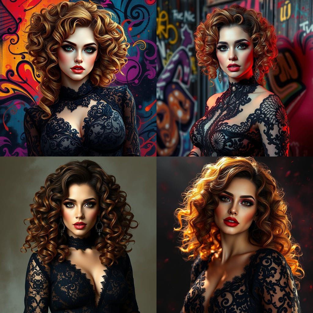 Ethereal Beauty in Intricate Black Lace