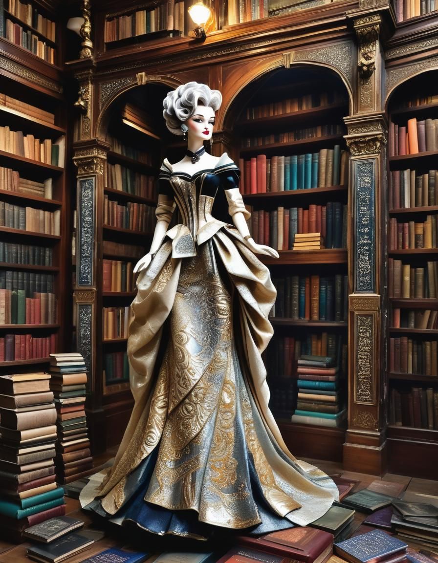 Stunning Book Couture in Maximalist Style