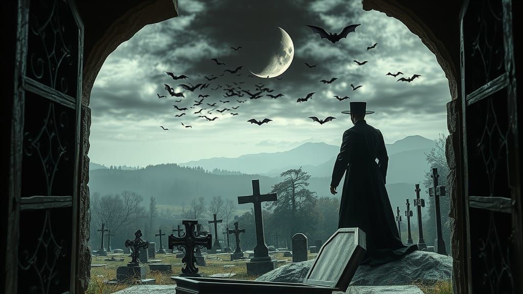 Vampire Emerges from Grave near Oravsky Castle