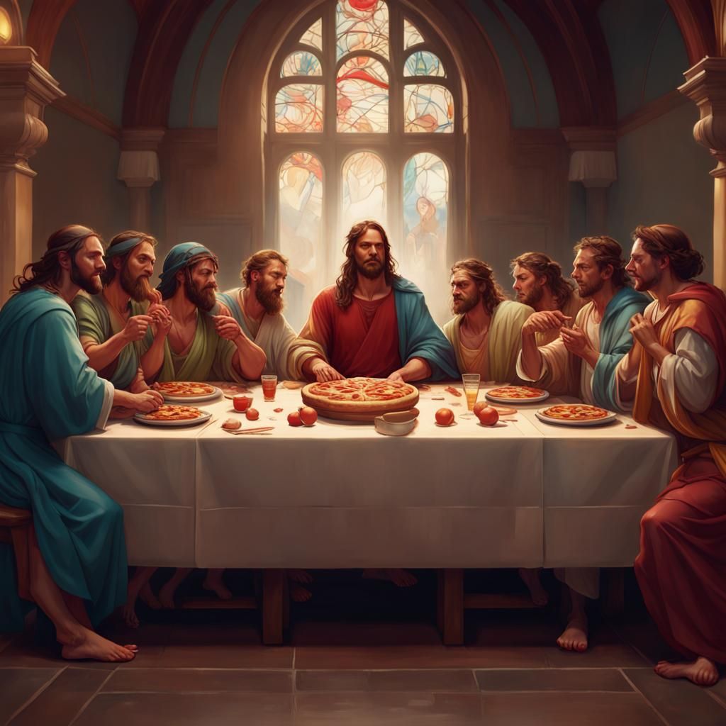 The Last Supper Reimagined at Pizza Hut