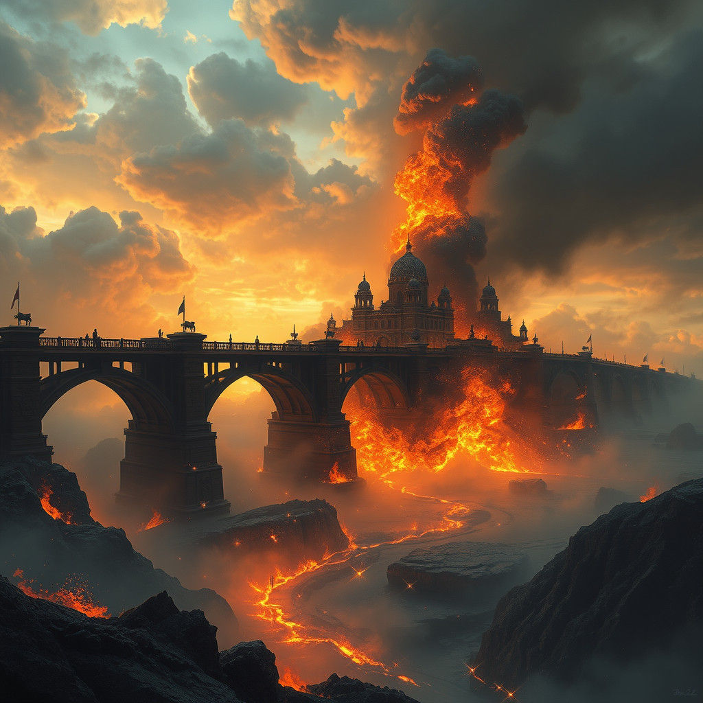 Burning World: Detailed Matte Painting in Unreal Engine