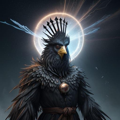 Arcane Avian Giant Radiating Magical Energy