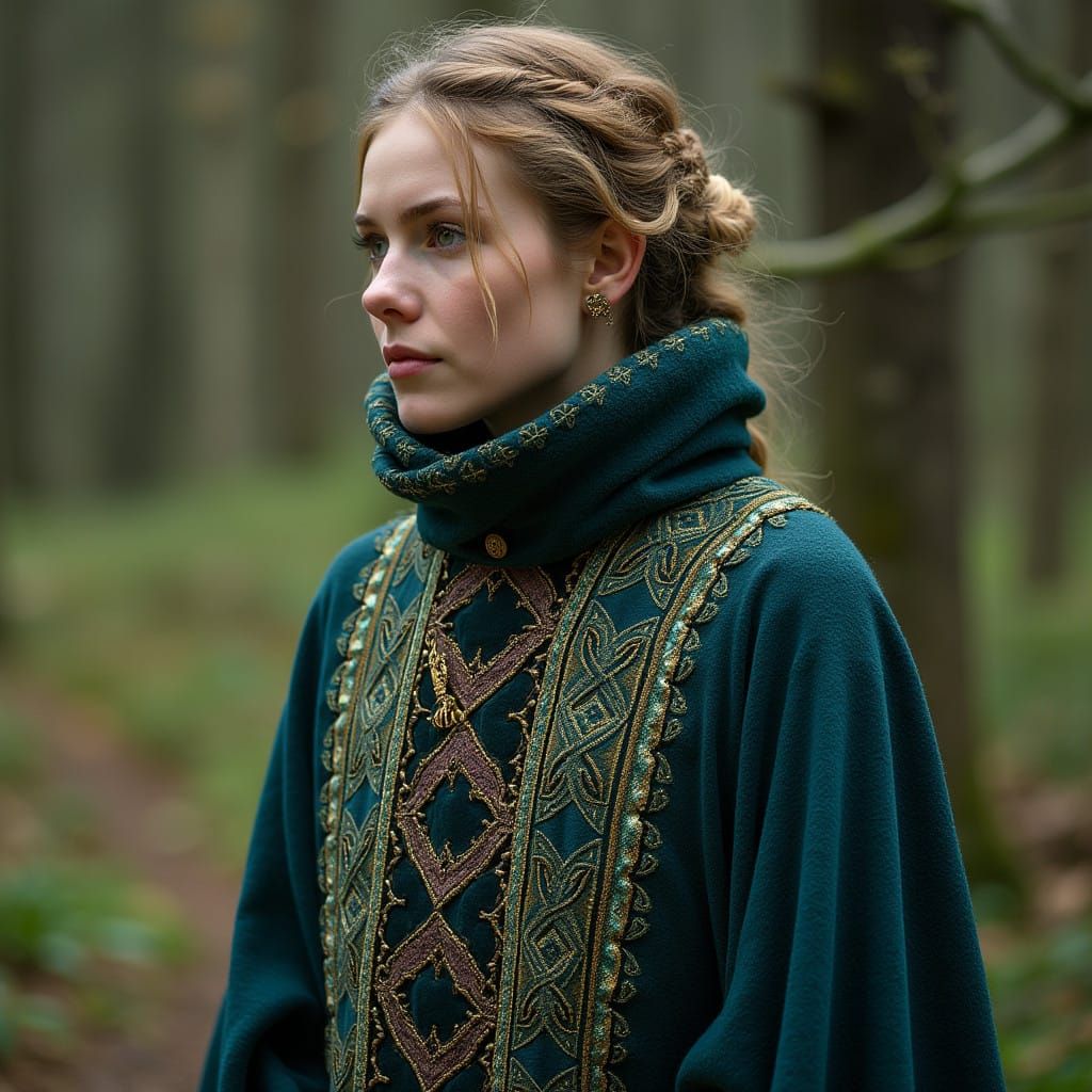 Majestic Celtic Tapestry Cloak