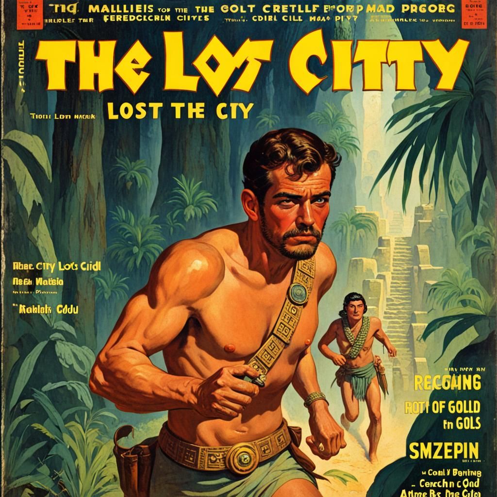 Vintage Pulp Magazine Cover: The Lost City