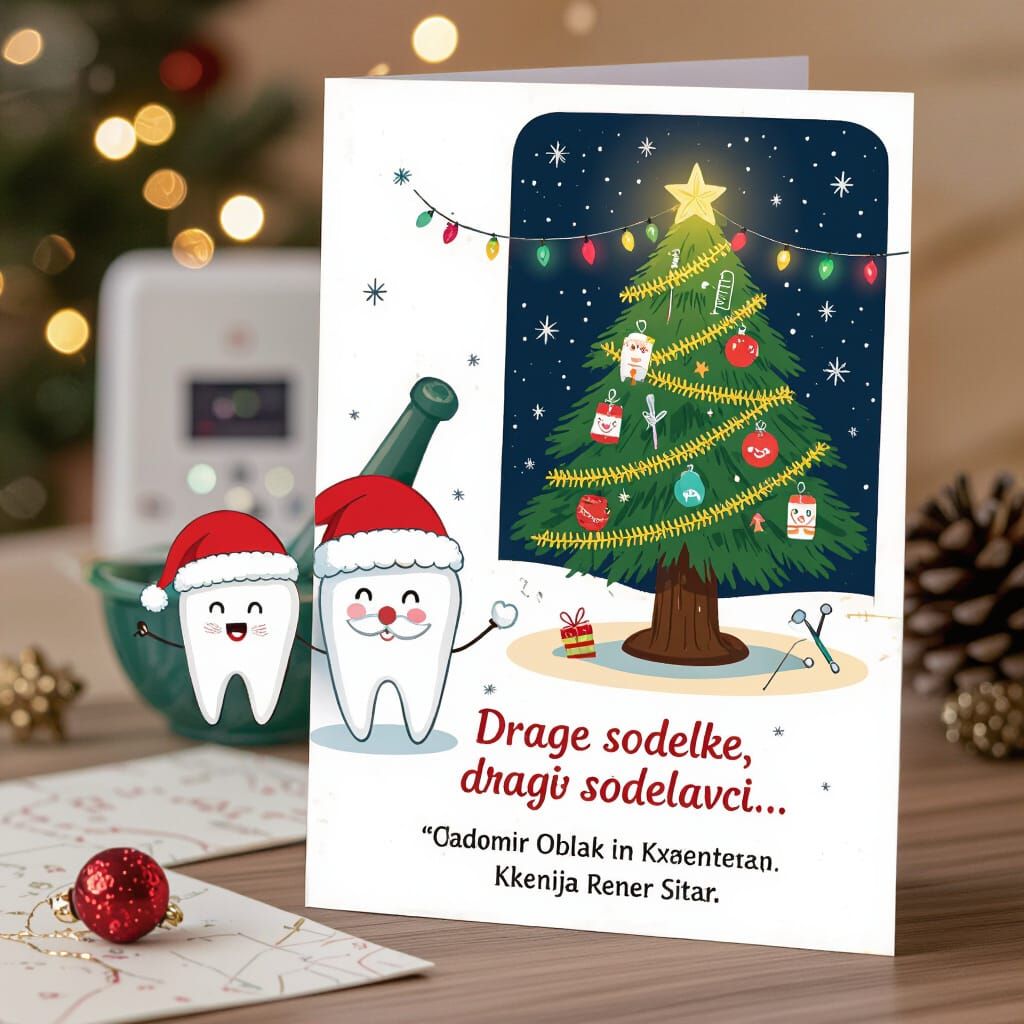 Whimsical Christmas Party Invitation for Dental Professional...