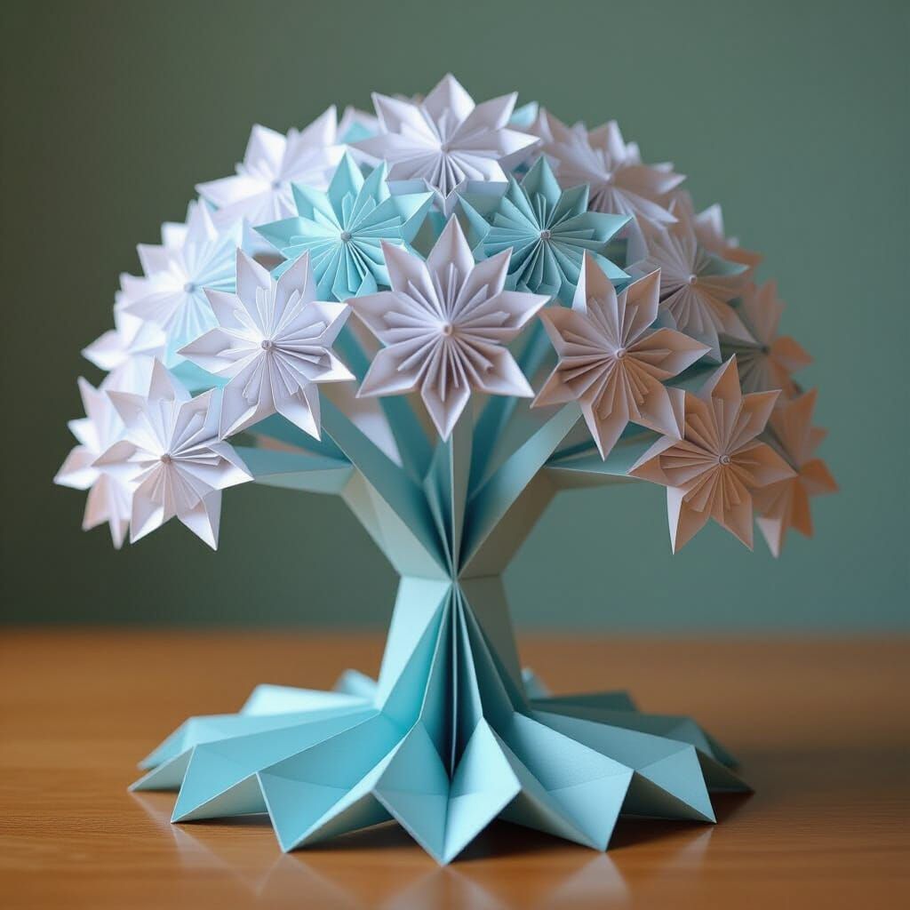 Origami Paper Tree Art